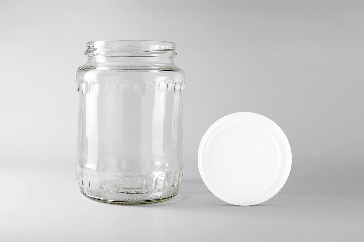 Borcan 720 ml Utilizat, cu Eticheta si Capac, Clatit